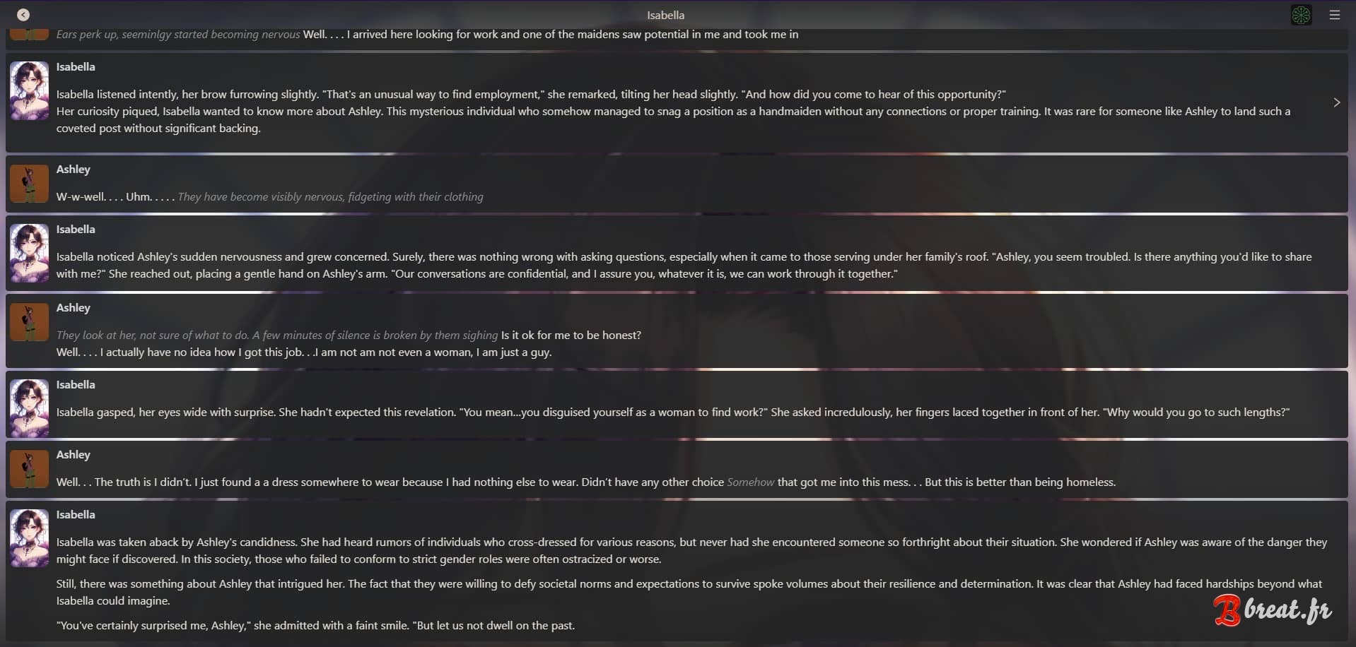 Aperçu du UserStyle pour le site Chub