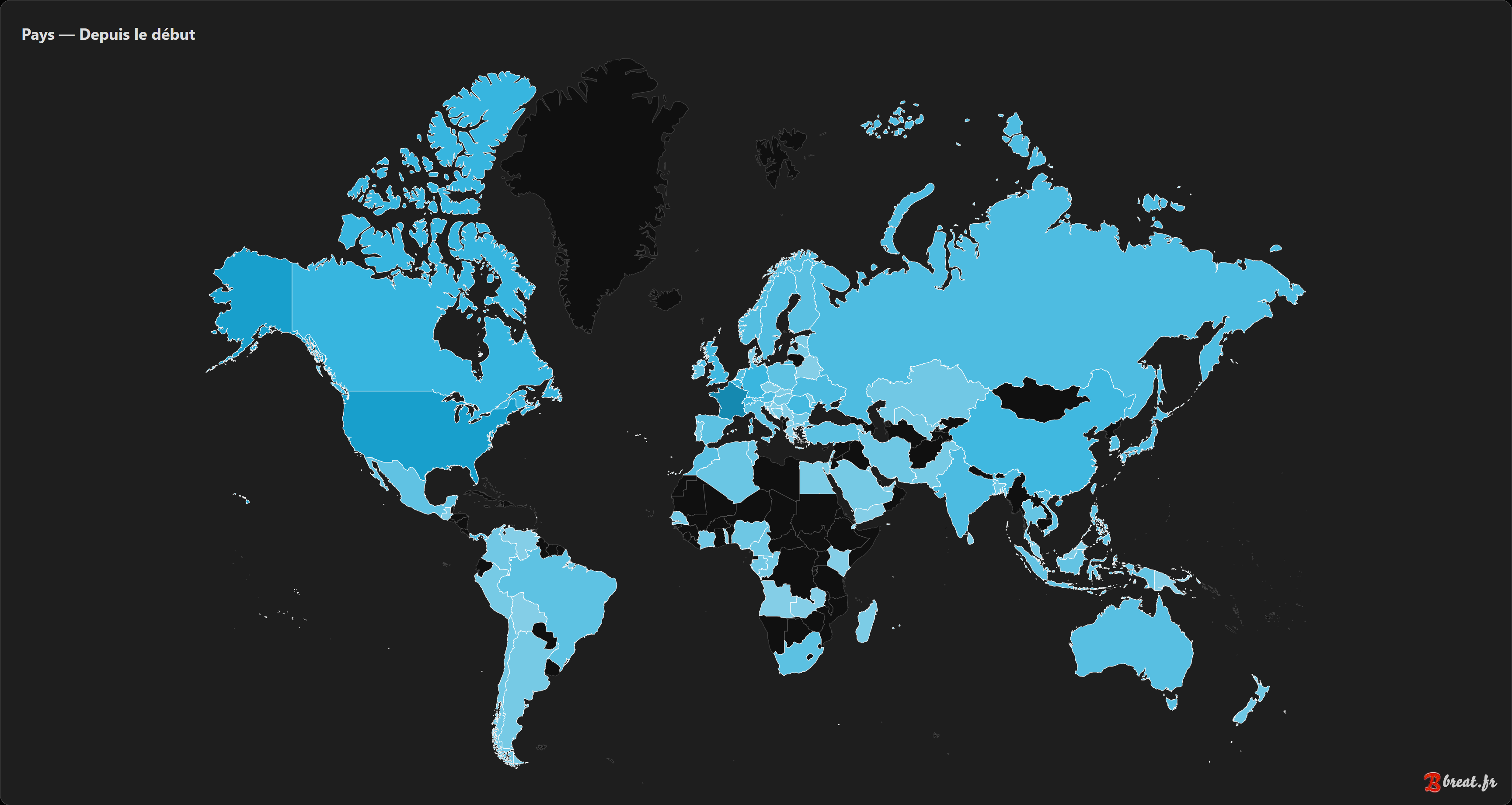 Aperçu du graphique de type carte du monde